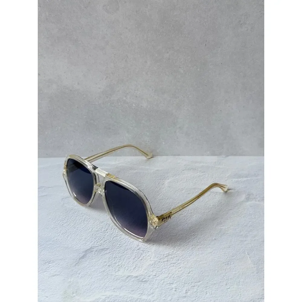 NEW Chloe CH0289S Aviator Sunglasses in Transparent Yellow